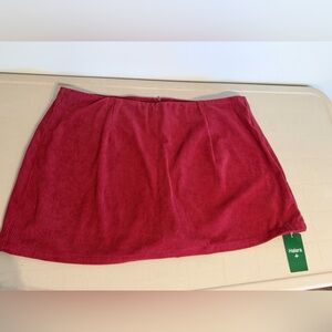 Halara Skirt Womens 2X Pomegranate Red Corduroy High Waist Lined Athletic Casual